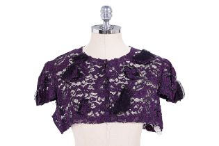 A DOLCE & GABBANA BOLERO WITH FLORAL APPLIQUES