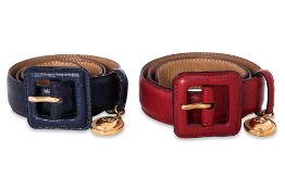 A PAIR OF CHRISTIAN DIOR BELTS