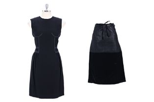 A MAISON MARTIN MARGIELA DRESS AND SKIRT