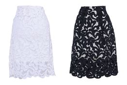 TWO DRIES VAN NOTEN LACE SKIRTS