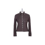 A CHRISTIAN DIOR CONTRAST STITCH OVERSHIRT JACKET