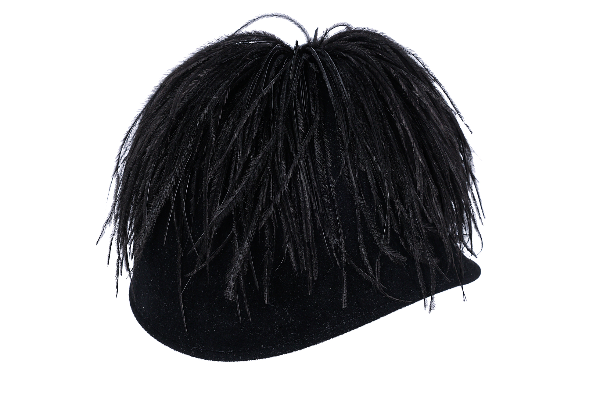 A LANVIN RABBIT FELT RIDING HAT WITH OSTRICH FEATHERS - Image 2 of 4