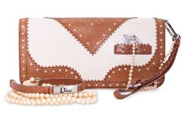 A CHRISTIAN DIOR 'D' TRICK BAG WITH FAUX PEARLS