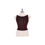 A CHRISTIAN DIOR SLEEVELESS 'EYELASH' FRINGE TOP