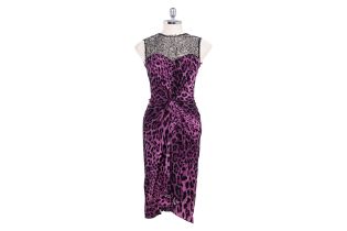 A DOLCE & GABBANA LEOPARD PRINT DRESS IN FUCHSIA