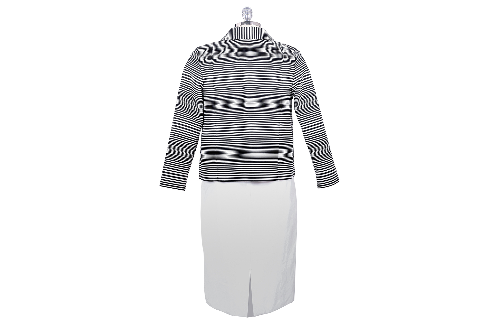 A MARC JACOBS STRIPED JACKET AND WHITE A-LINE SKIRT - Image 2 of 3