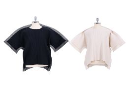 A PAIR OF ME ISSEY MIYAKE FRAME MESH PLEATS TOP