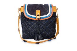 A MARC JACOBS MULTICOLORED QUILTED LEATHER HANDBAG
