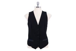 A DOLCE & GABBANA WOOL WAISTCOAT WITH LACE BACK