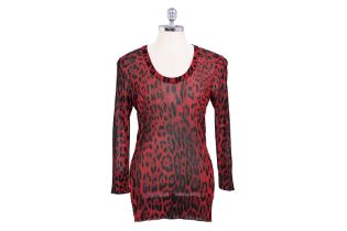 A DOLCE & GABBANA LEOPARD PRINT TOP