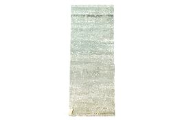 A MODERN WOOL AND BAMBOO SILK HALL RUNNER (223 x 77cm)