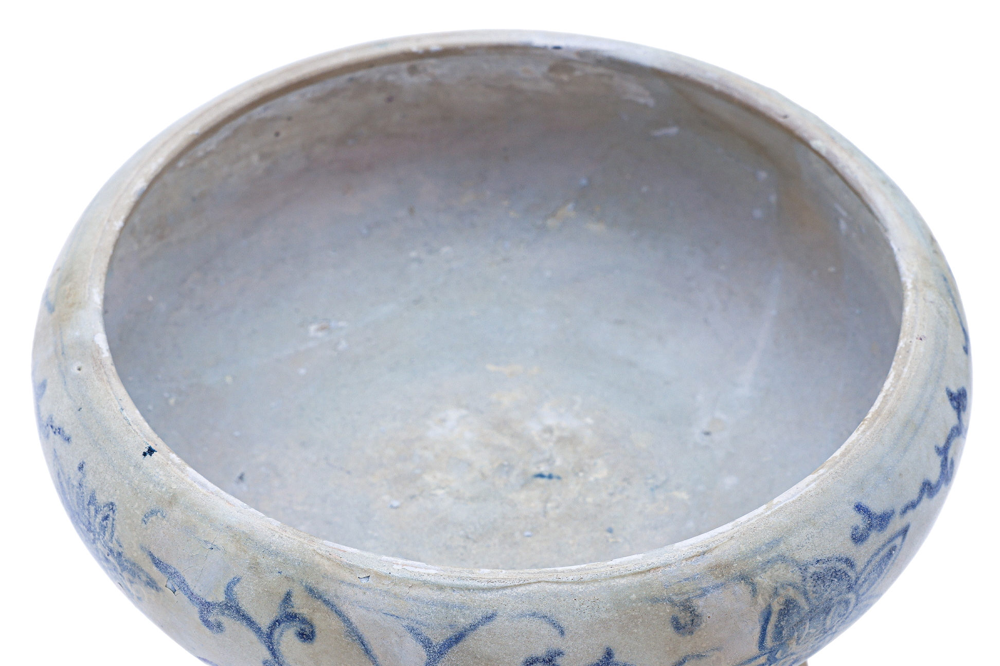 A VIETNAMESE PEDESTAL BOWL AND A JAR AND COVER - Image 3 of 4