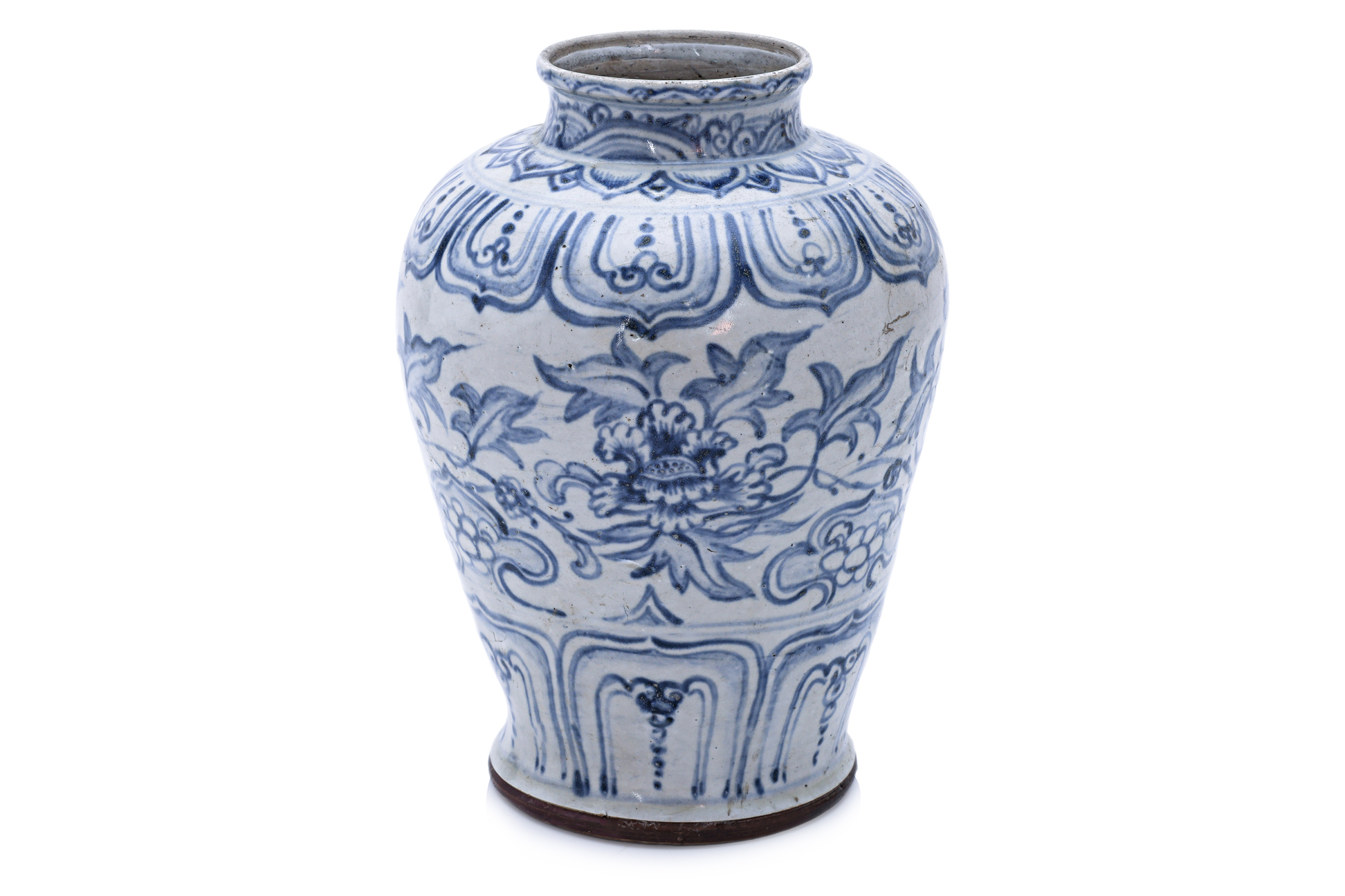 A LARGE VIETNAMESE BLUE AND WHITE BALUSTER JAR - Image 2 of 10