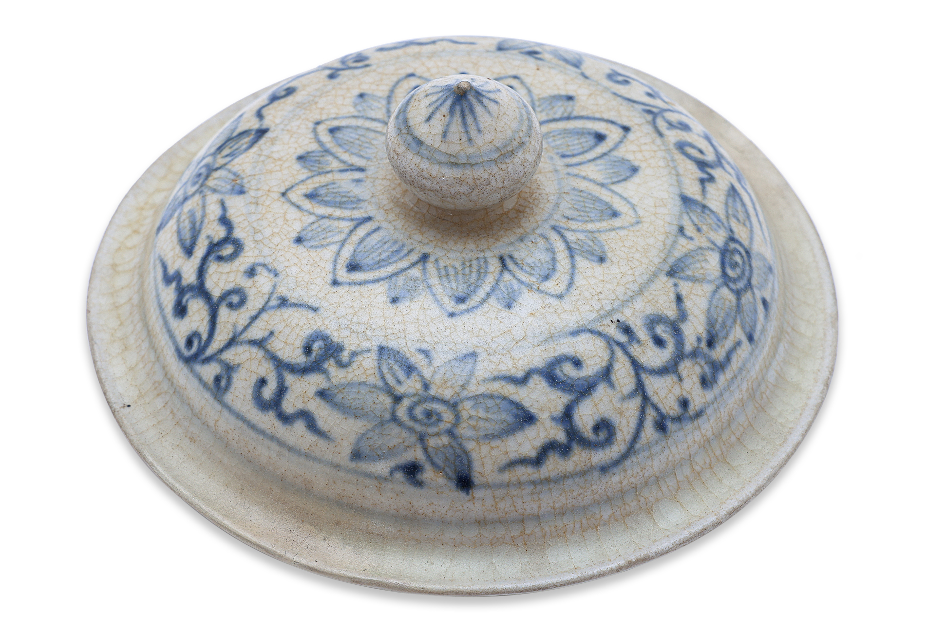 A VIETNAMESE BLUE AND WHITE SPHERICAL JAR - Image 4 of 14