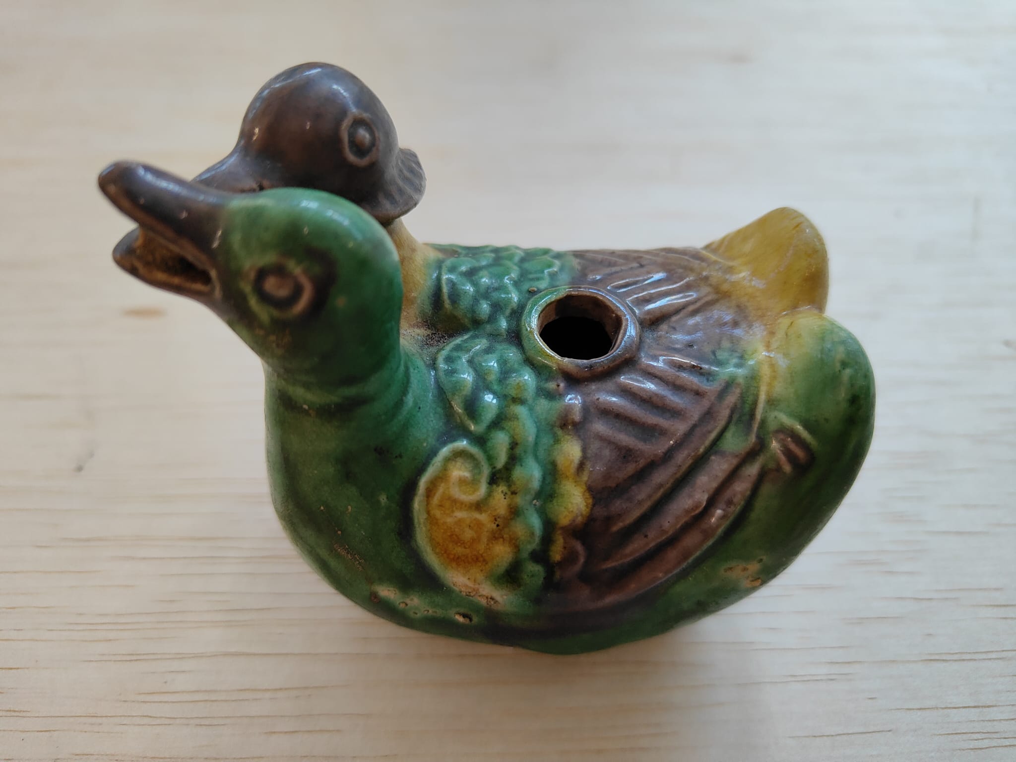 A SANCAI GLAZED TWIN DUCK WATER DROPPER - Image 8 of 8