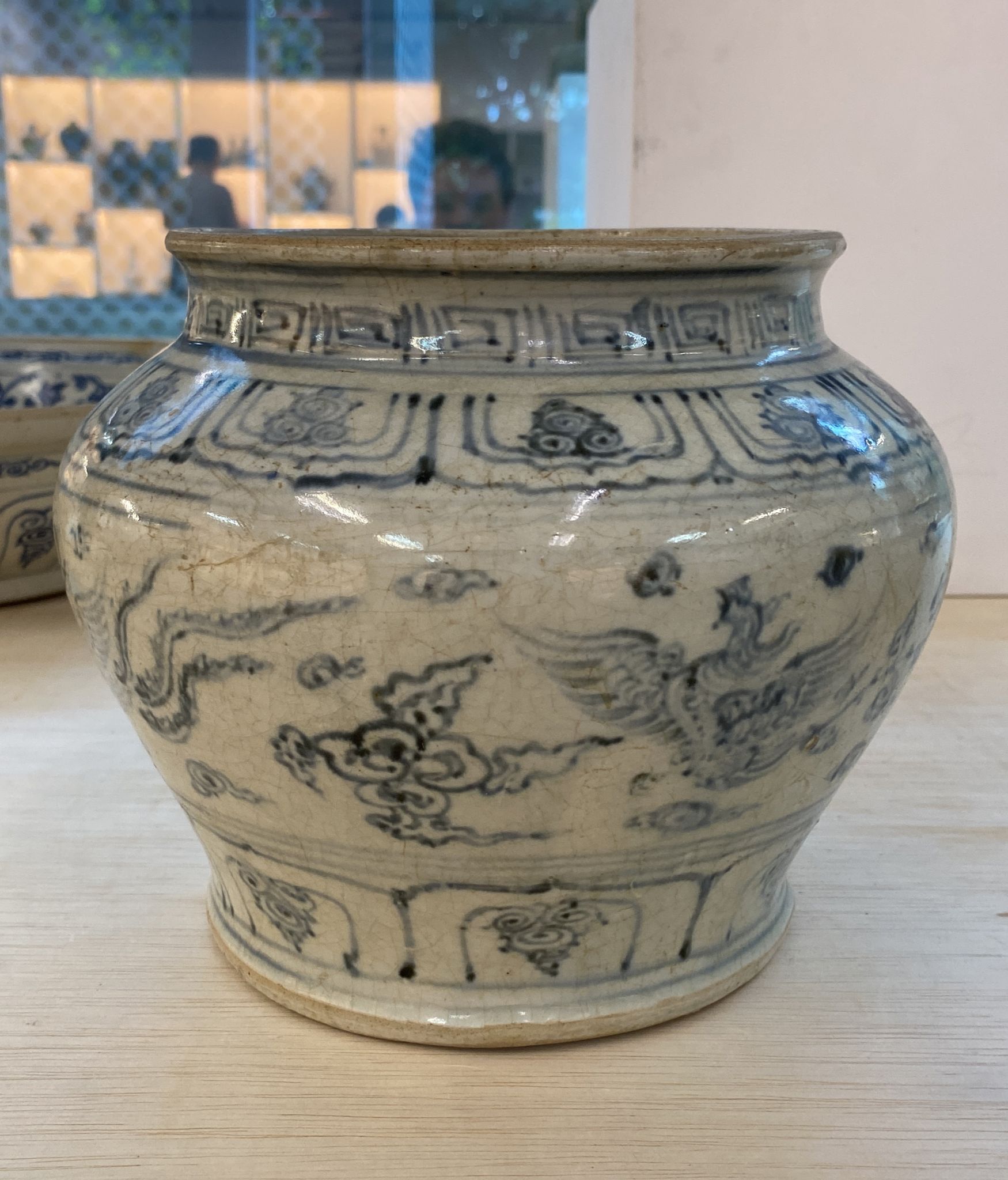 A VIETNAMESE BLUE AND WHITE PHOENIX JAR - Image 7 of 17