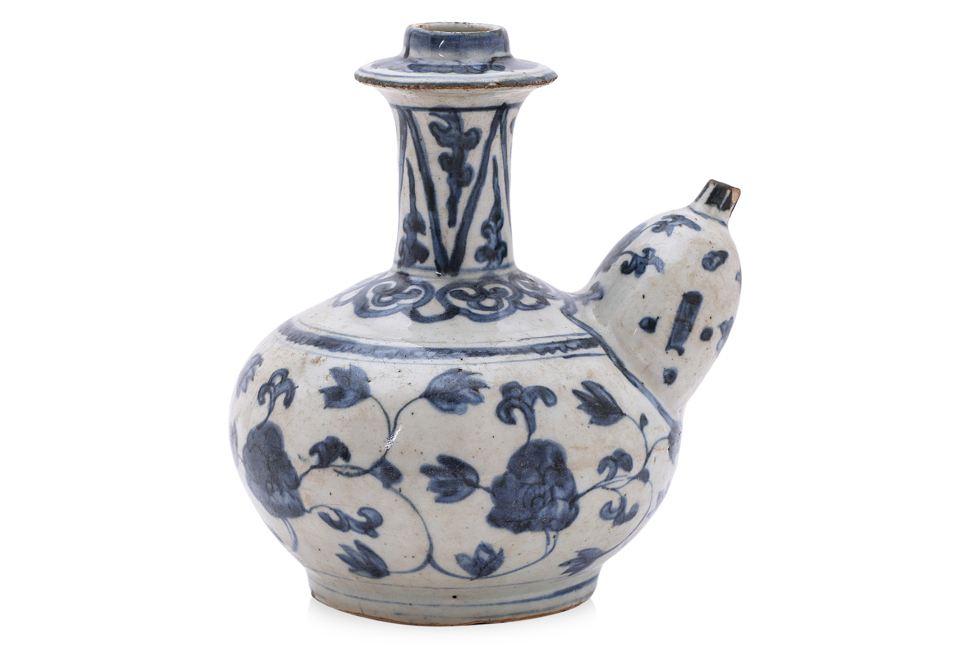 A BLUE AND WHITE PORCELAIN KENDI - Image 2 of 5