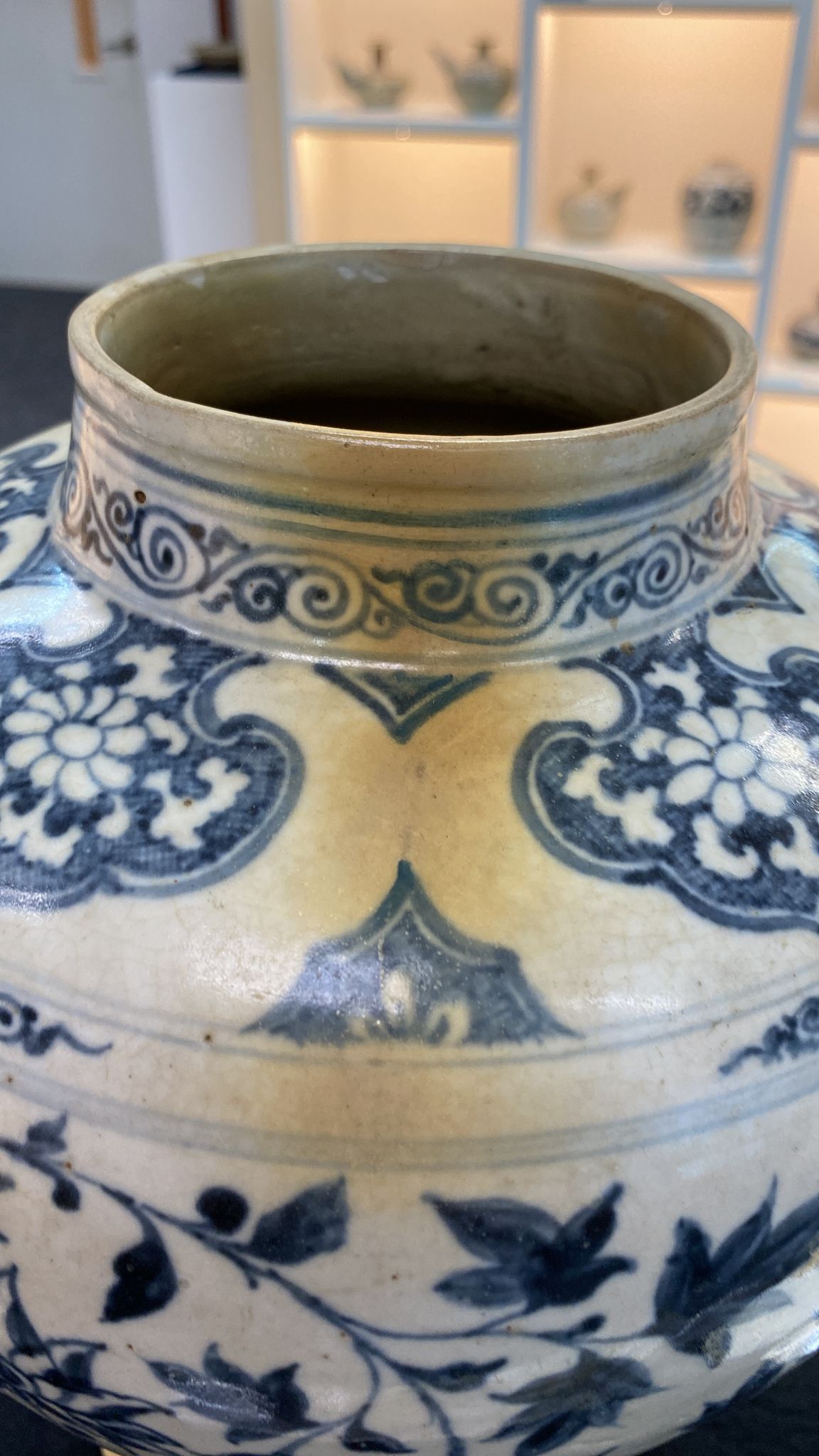 A LARGE VIETNAMESE BLUE AND WHITE BALUSTER JAR - Image 12 of 13