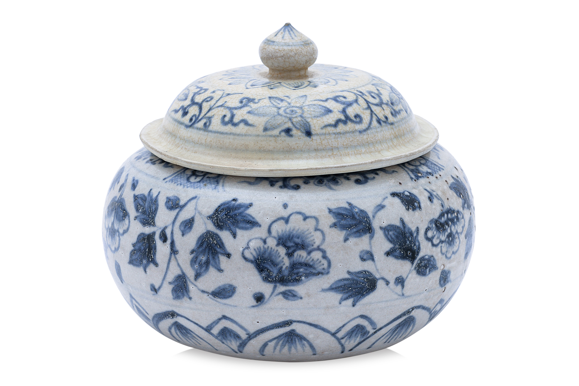 A VIETNAMESE BLUE AND WHITE SPHERICAL JAR - Image 2 of 14