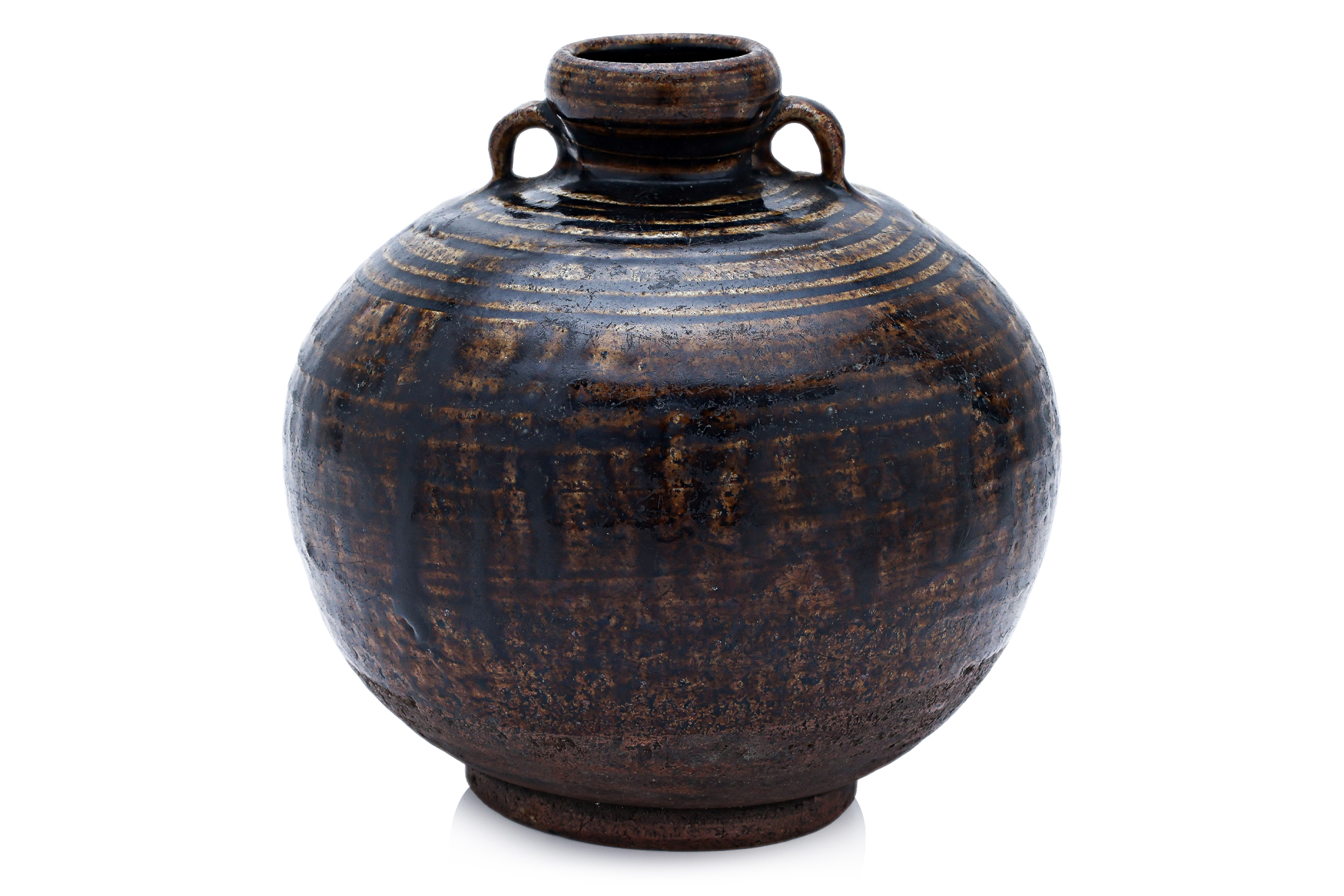 A THAI BROWN GLAZED BOTTLE