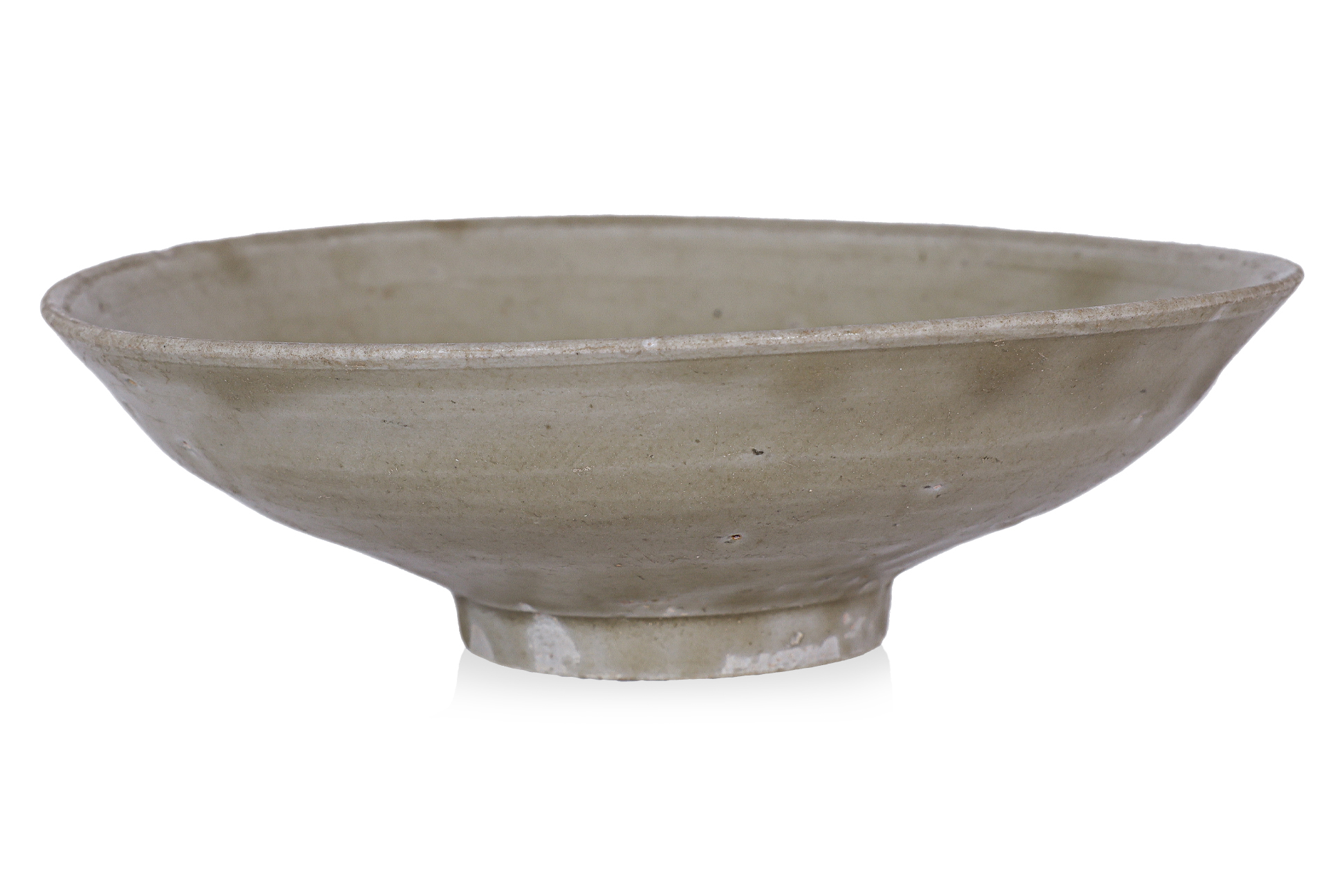 AN OLIVE-GLAZED STONEWARE BOWL - Bild 2 aus 4