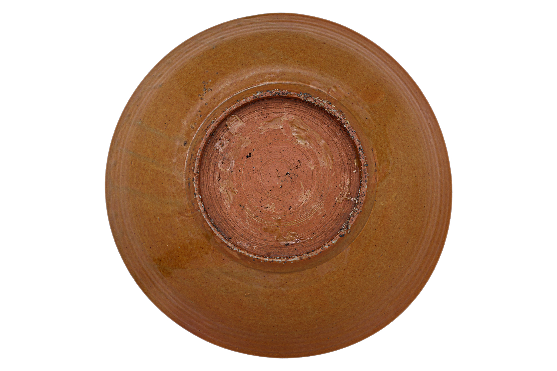 A LARGE SWATOW SLIP-DECORATED RUSSET GROUND BOWL - Image 2 of 7