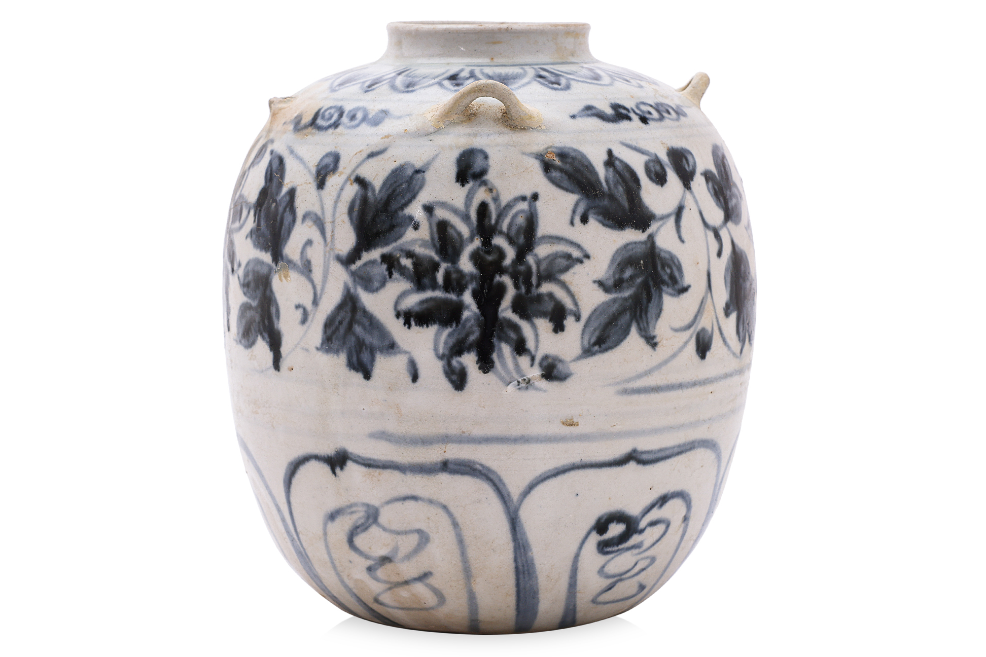 A VIETNAMESE BLUE AND WHITE JAR