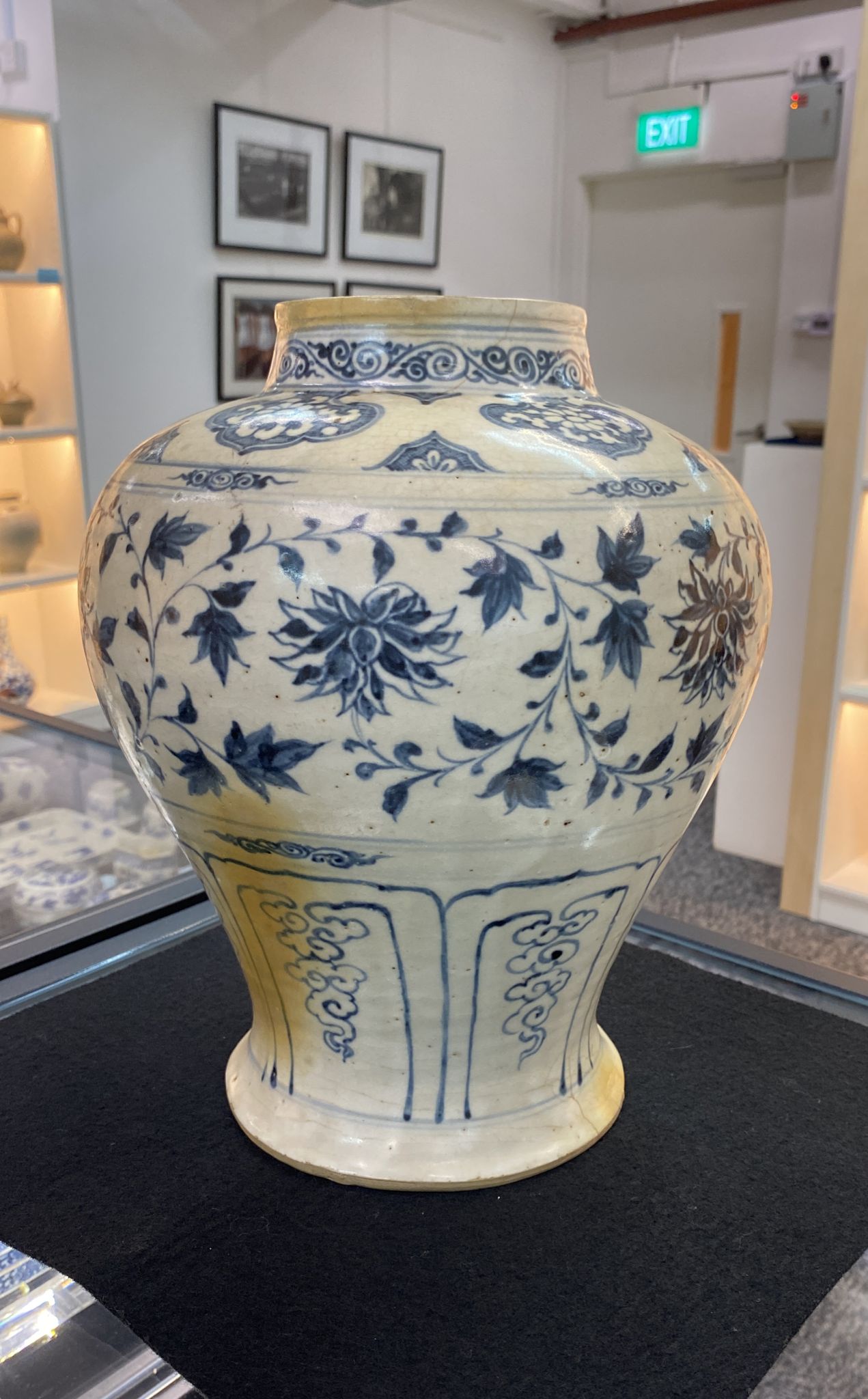 A LARGE VIETNAMESE BLUE AND WHITE BALUSTER JAR - Image 8 of 13