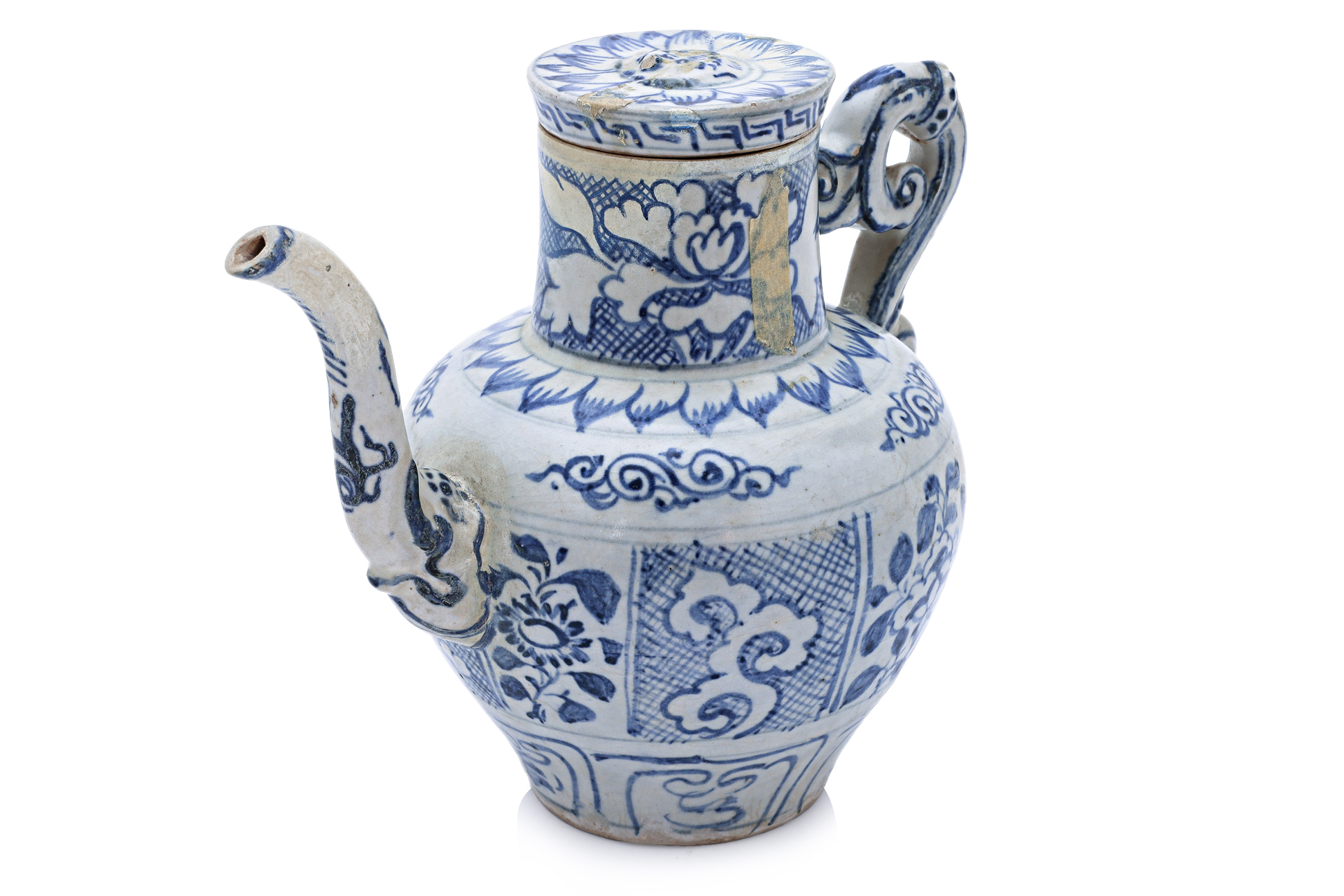 A VIETNAMESE BLUE AND WHITE EWER AND COVER - Image 2 of 15