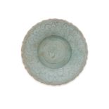 A SMALL INCISED LONGQUAN CELADON DISH