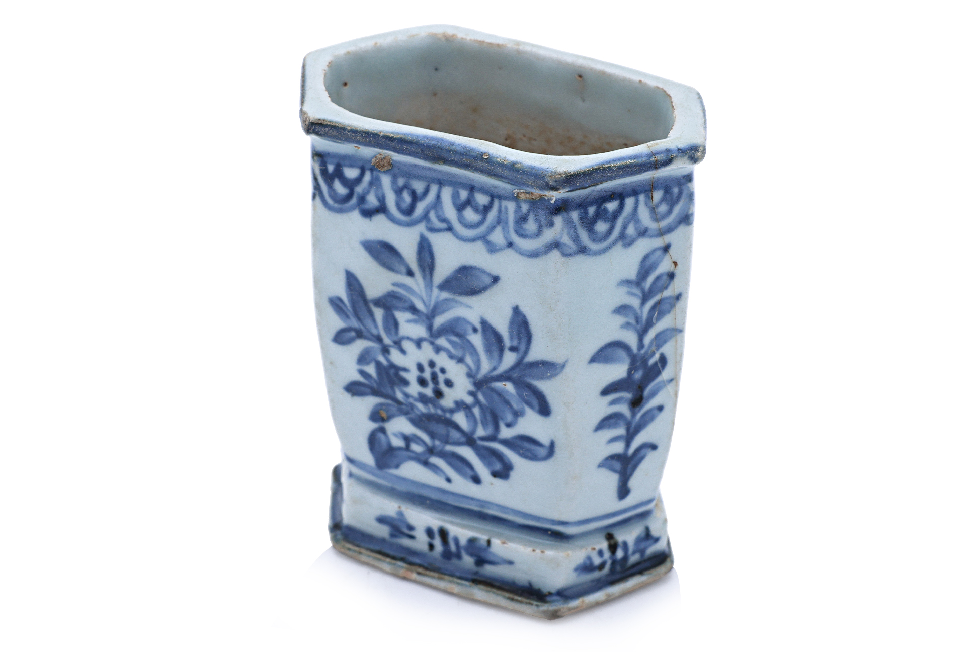 TWO BLUE AND WHITE PORCELAIN BOXES AND A JAR - Image 5 of 6