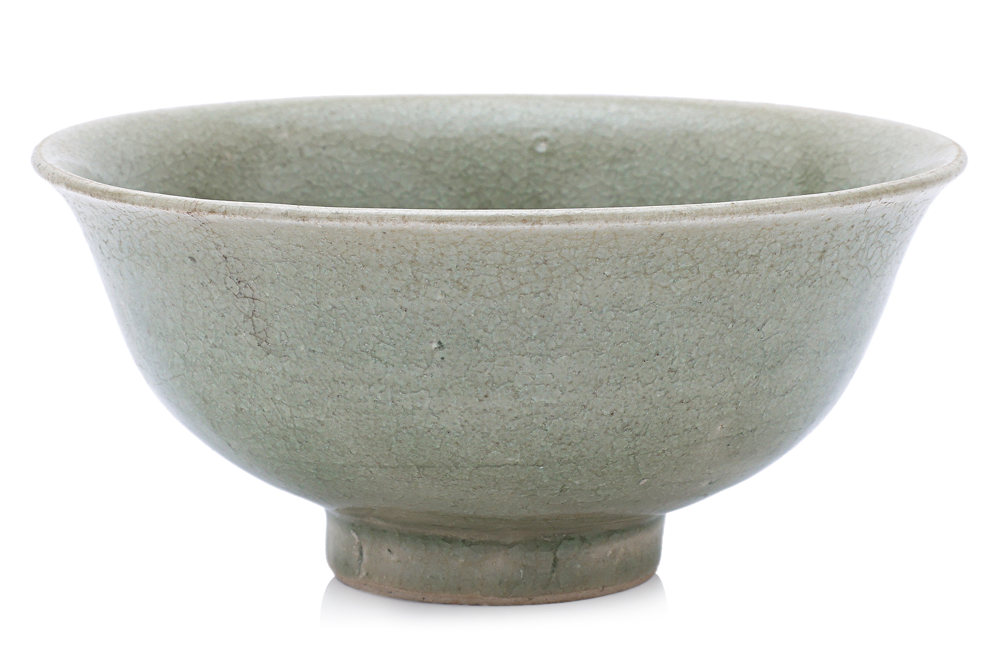 A VIETNAMESE MOULDED BUTTERFLY CELADON BOWL