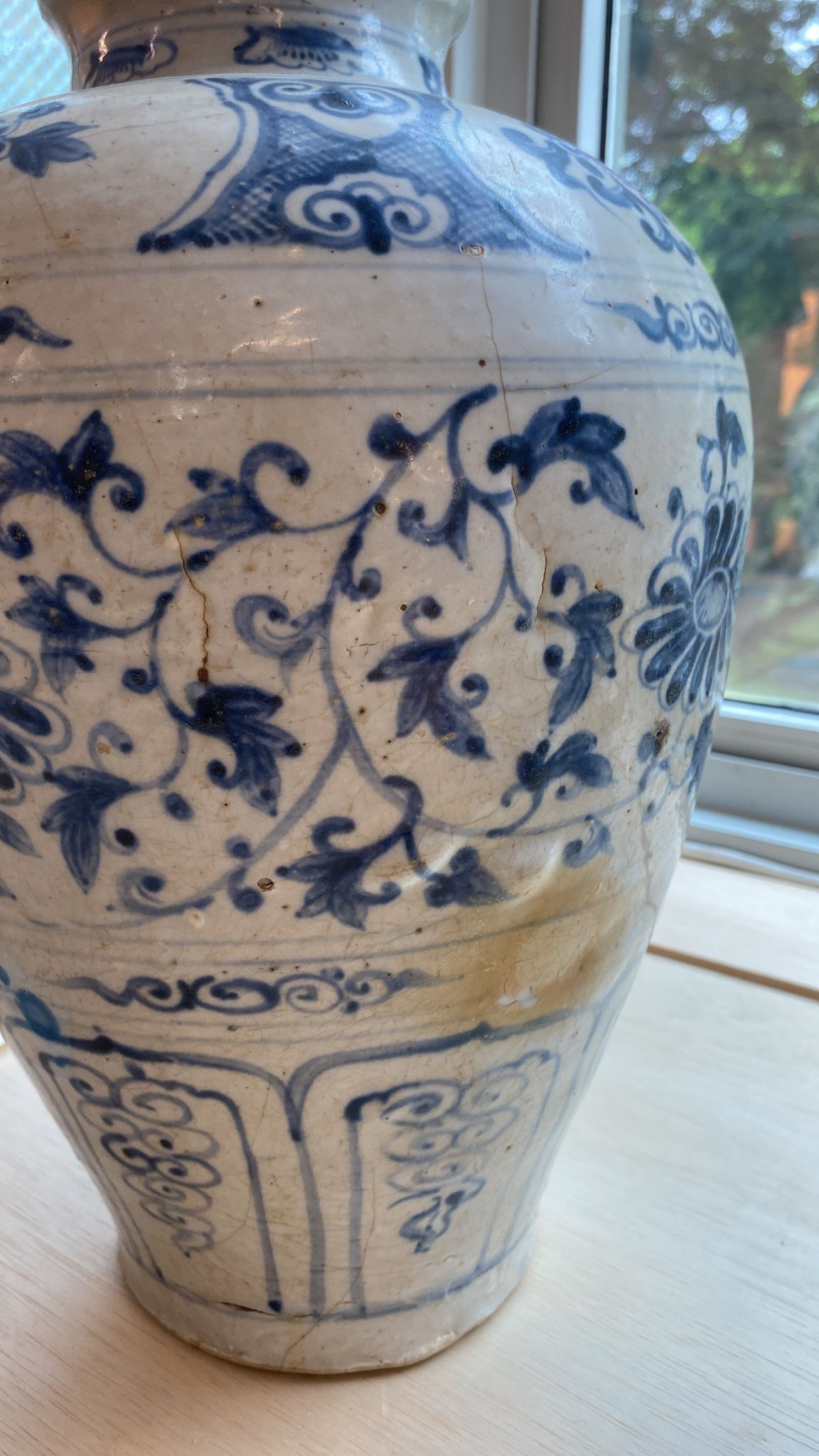 A LARGE VIETNAMESE BLUE AND WHITE JAR - Image 6 of 15