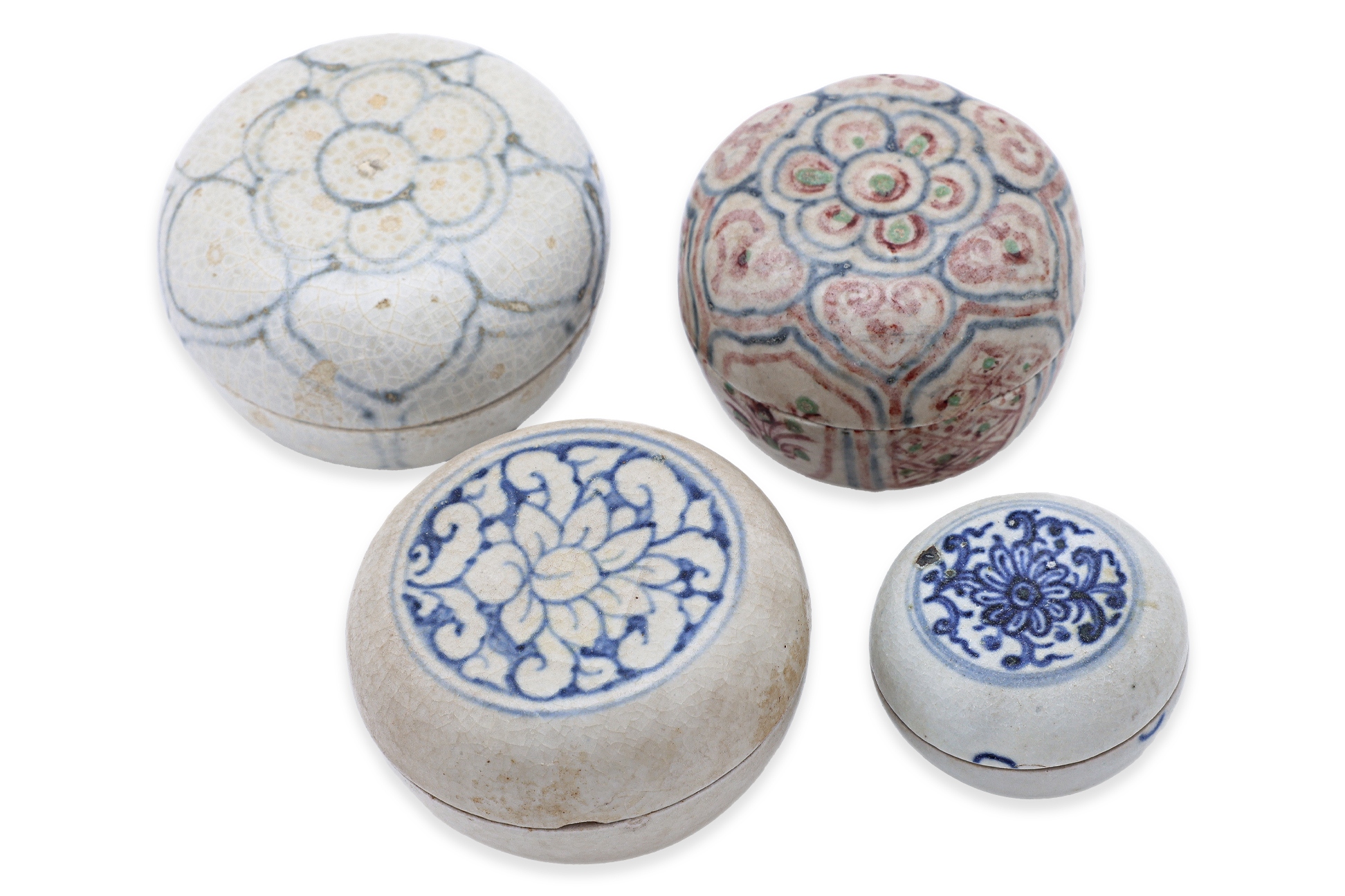 A GROUP OF FOUR VIETNAMESE CIRCULAR BOXES AND COVERS - Bild 2 aus 3