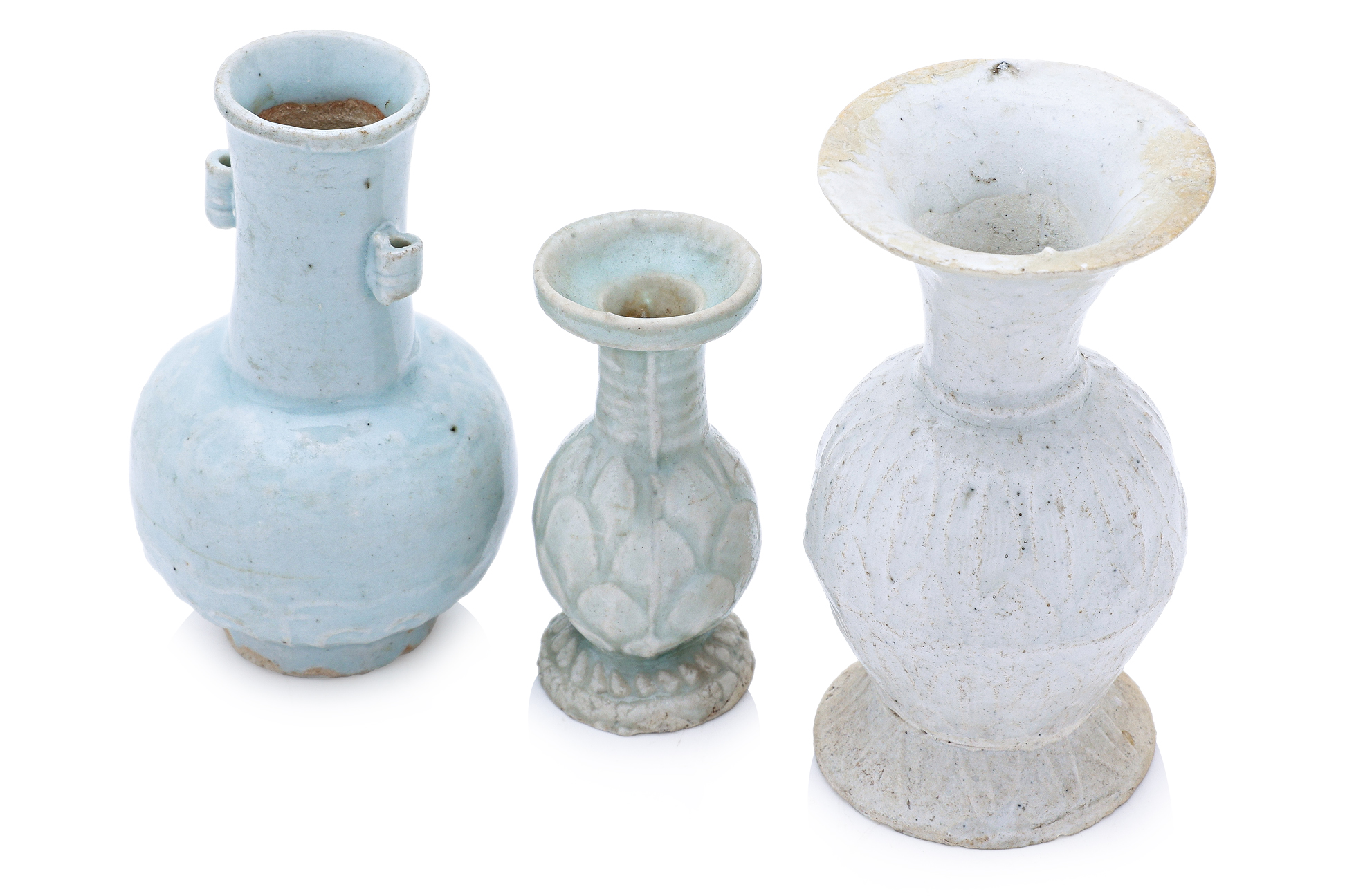 A GROUP OF THREE MINIATURE QINGBAI VASES - Image 2 of 3