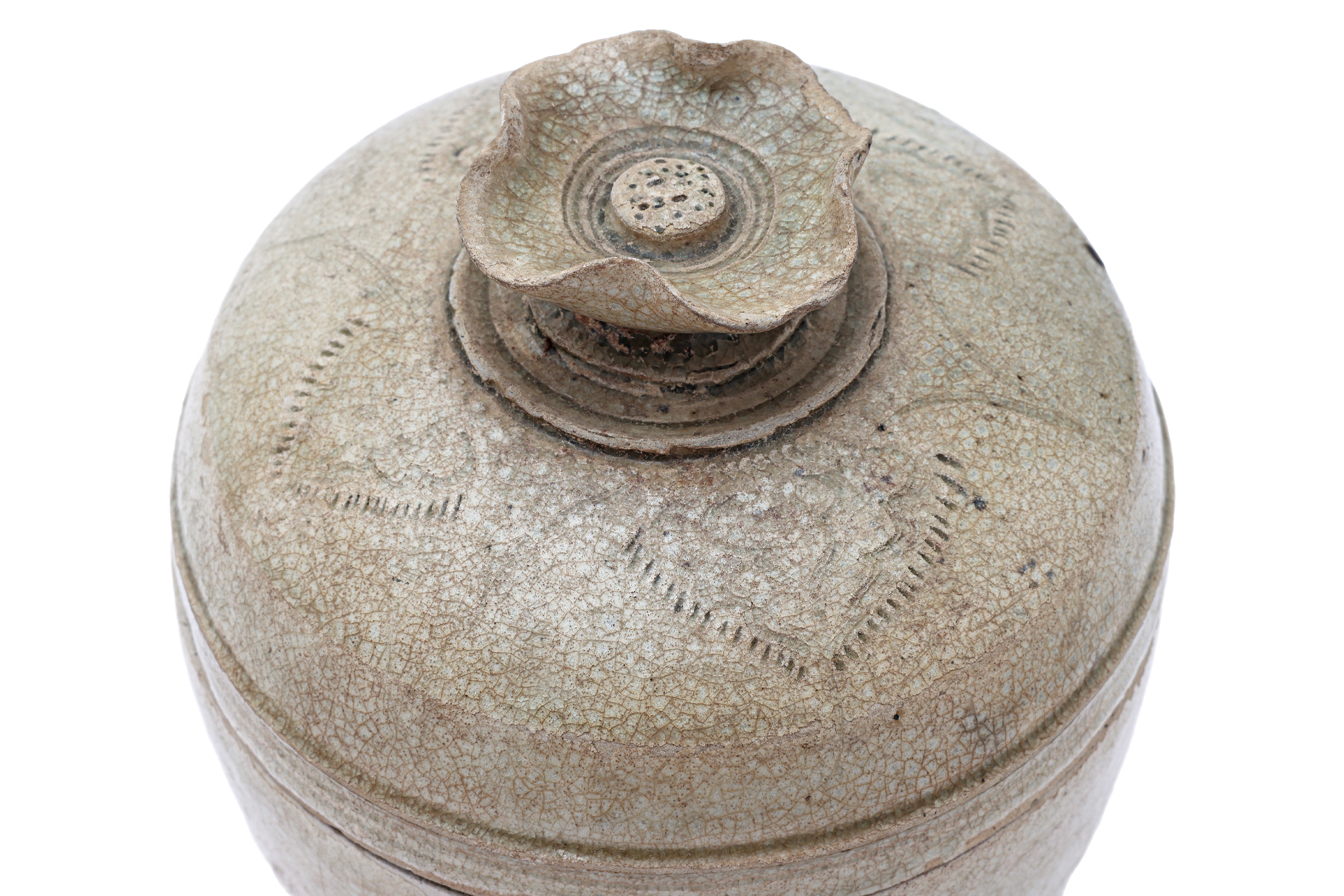 A CAMBODIAN GLAZED STONEWARE JAR AND COVER - Bild 2 aus 9