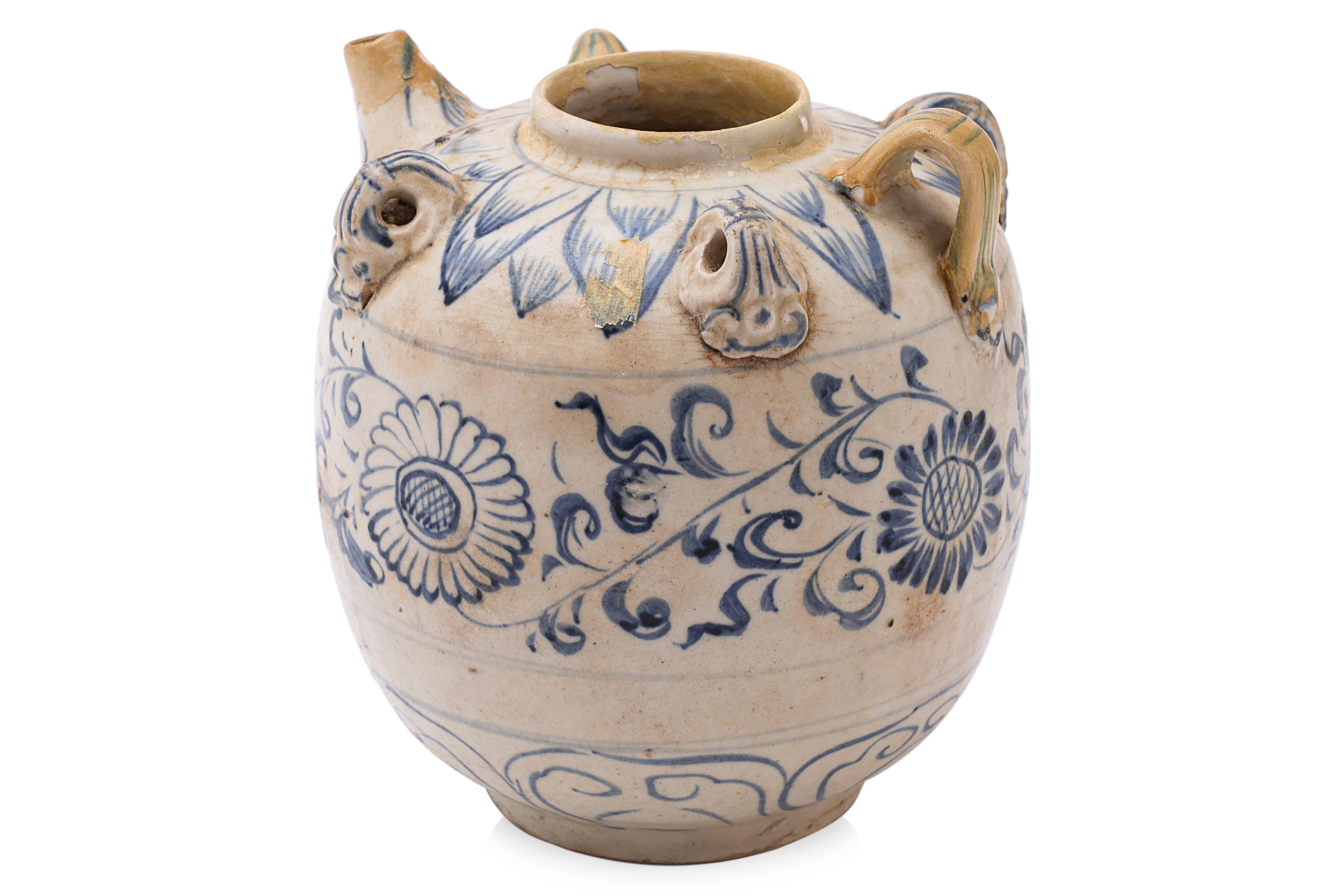 A VIETNAMESE BLUE AND WHITE WINE JAR - Image 3 of 13