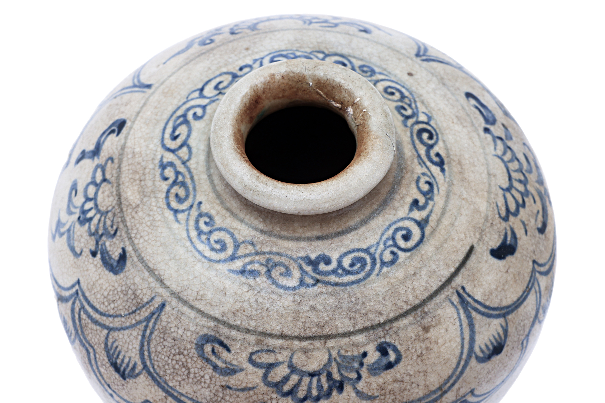 A VIETNAMESE BLUE AND WHITE JAR - Image 2 of 3