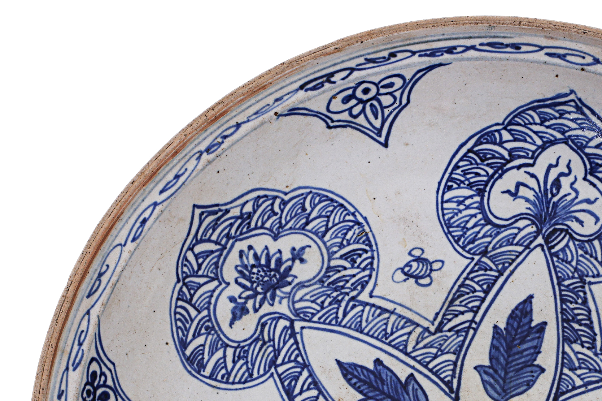 A LARGE VIETNAMESE BLUE AND WHITE DISH - Image 3 of 4