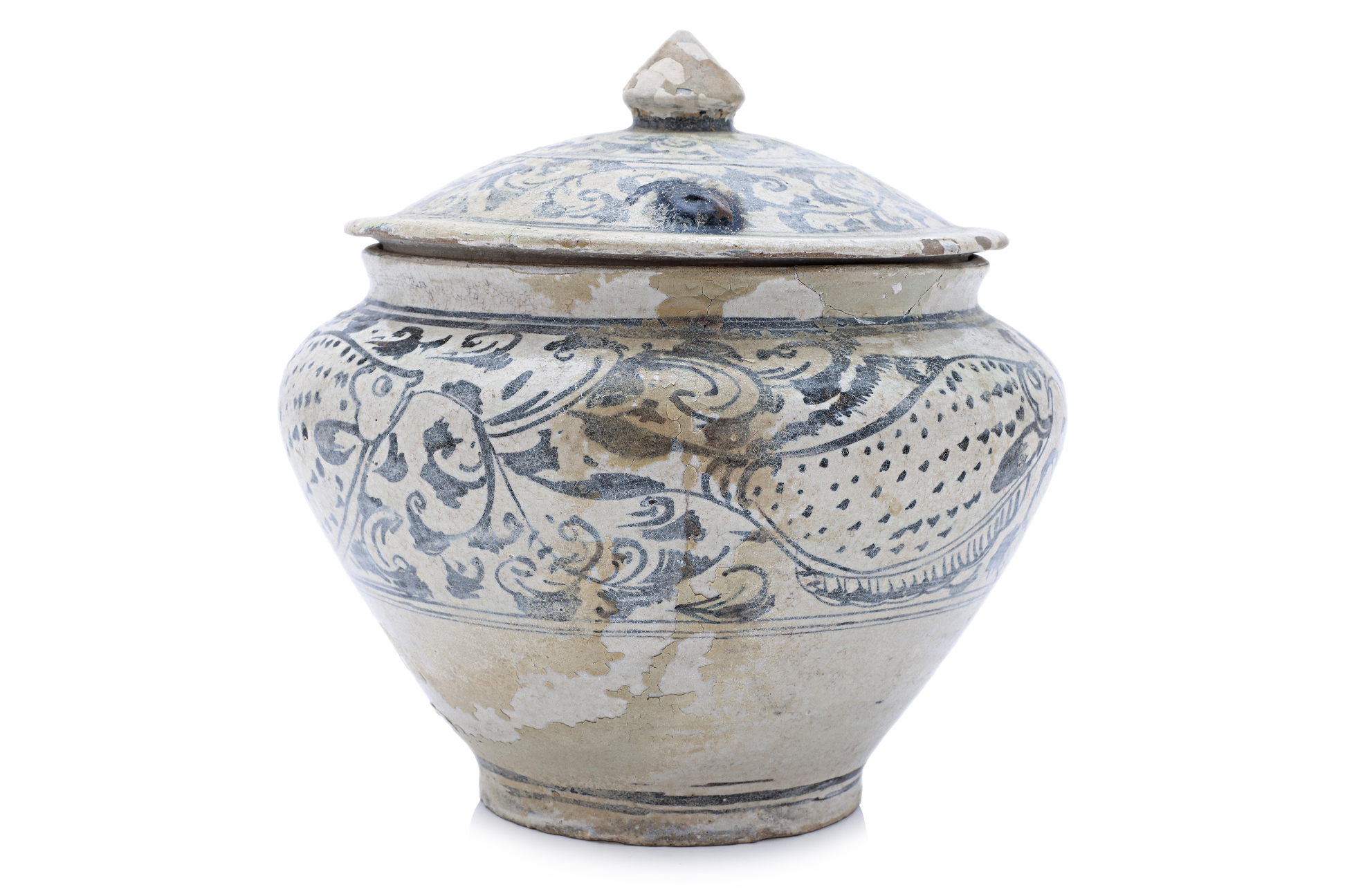 A LARGE THAI FISH JAR AND COVER - Bild 5 aus 6