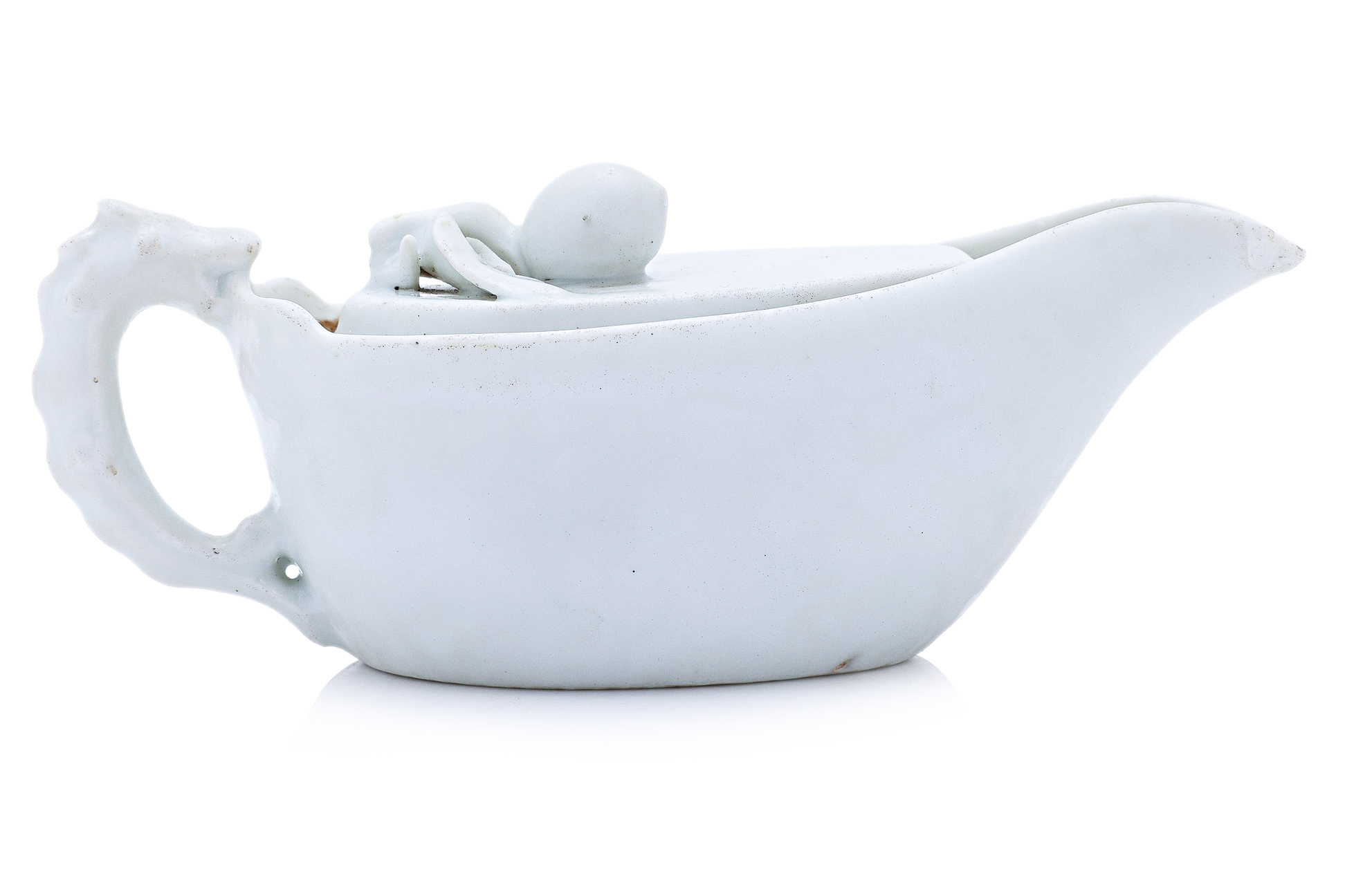 A DEHUA BLANC DE CHINE TEAPOT OR POURING VESSEL AND COVER - Image 2 of 13