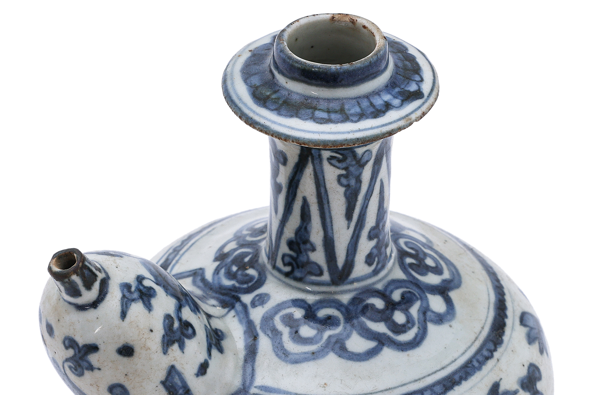 A BLUE AND WHITE PORCELAIN KENDI - Image 4 of 5