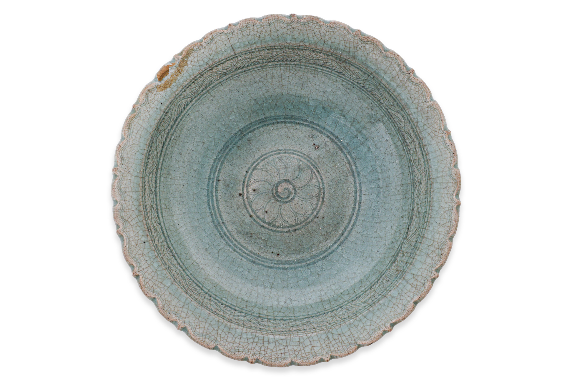 A LARGE THAI CELADON BOWL