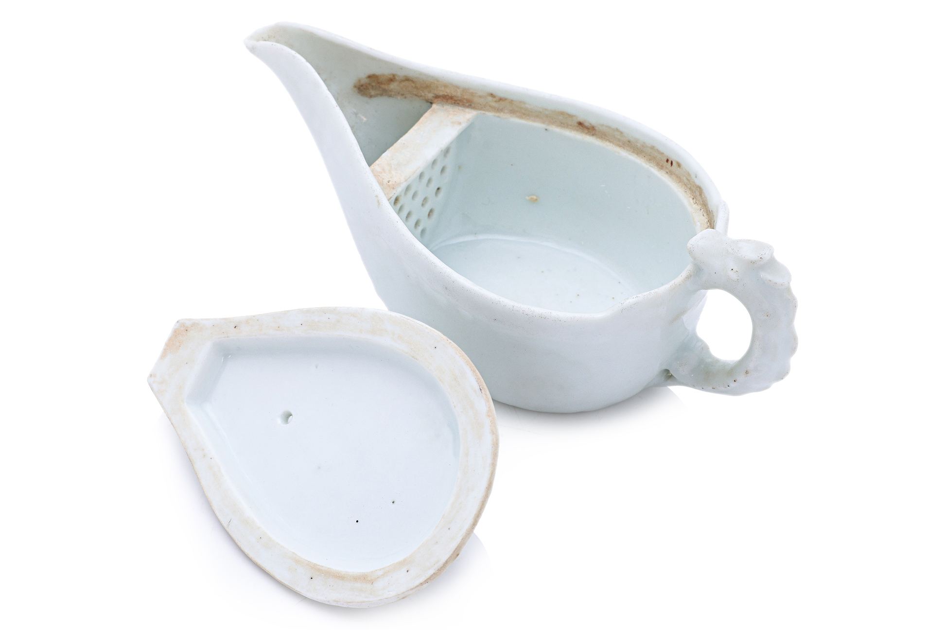 A DEHUA BLANC DE CHINE TEAPOT OR POURING VESSEL AND COVER - Image 4 of 13