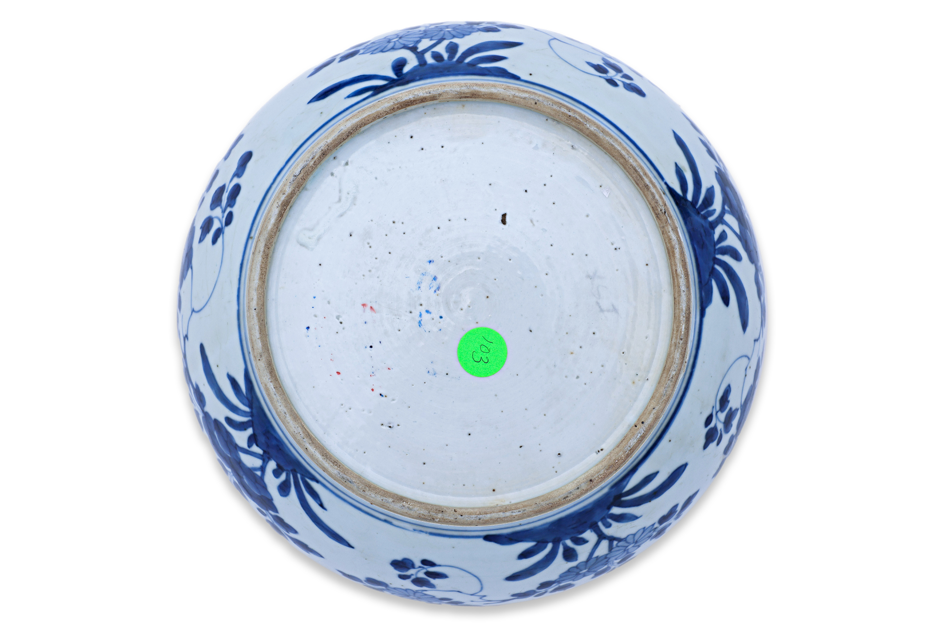 A LARGE BLUE AND WHITE CIRCULAR PORCELAIN BOX AND COVER - Image 3 of 9