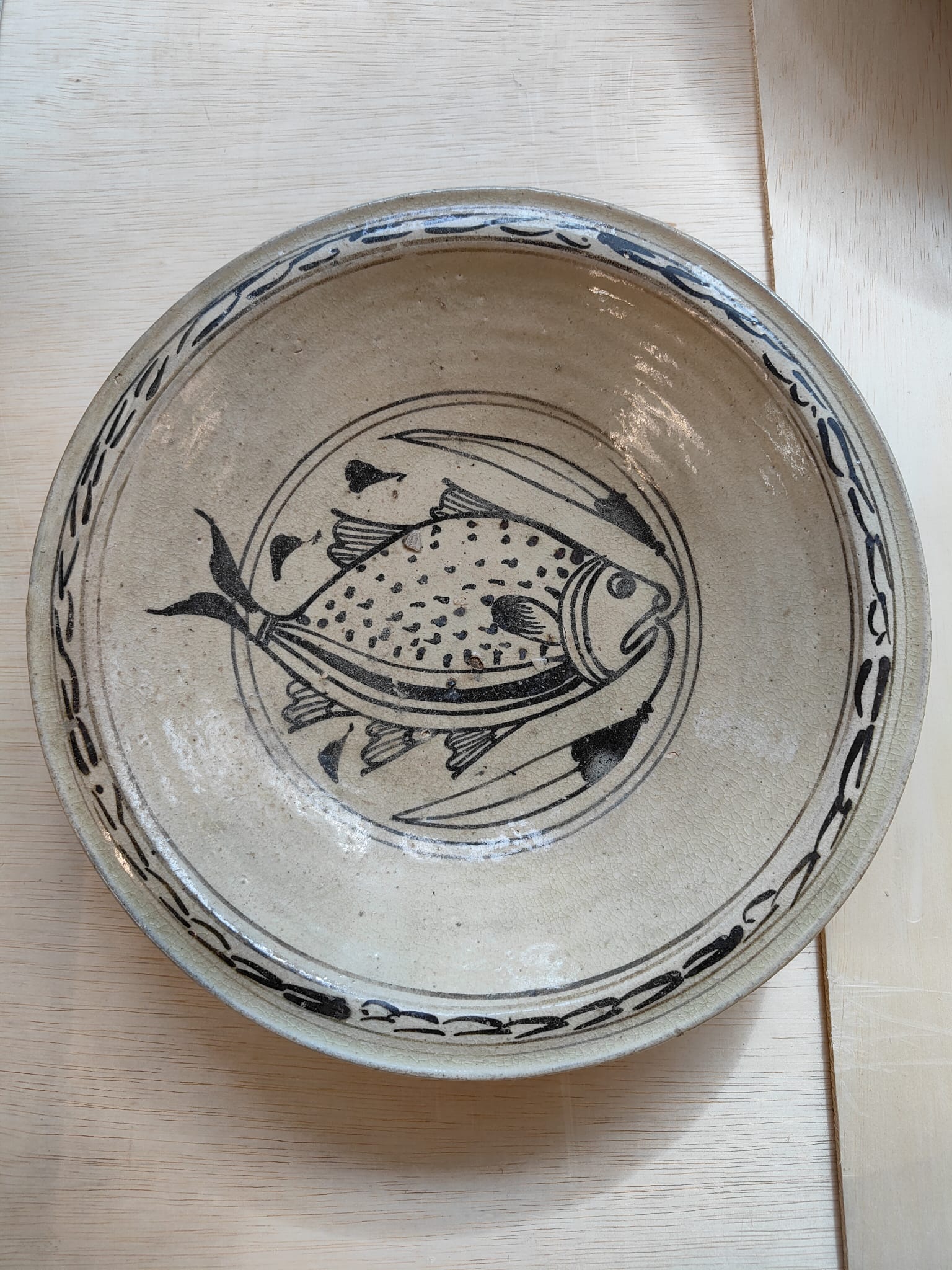 A THAI FISH DECORATED DISH - Bild 5 aus 8