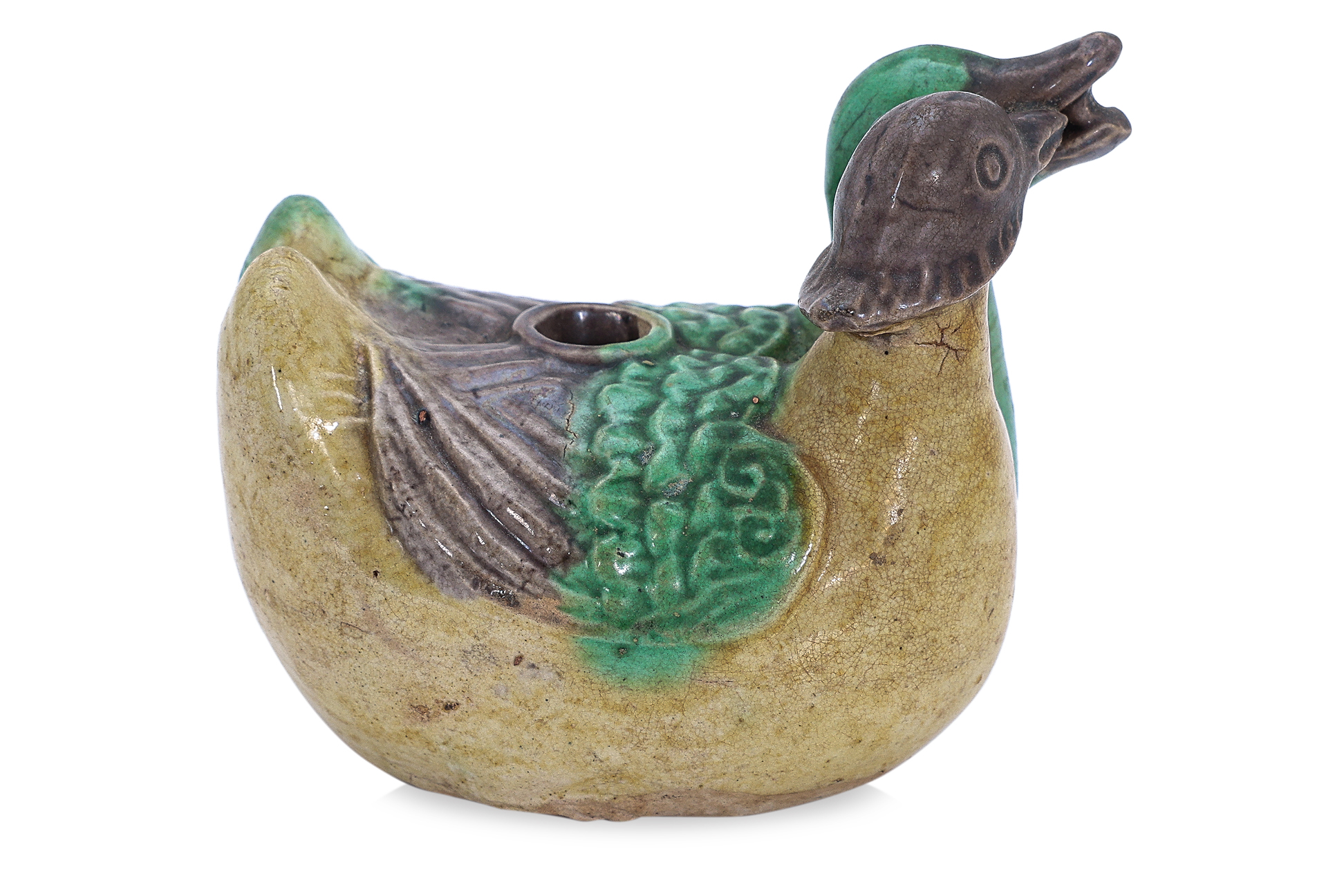 A SANCAI GLAZED TWIN DUCK WATER DROPPER - Image 2 of 8