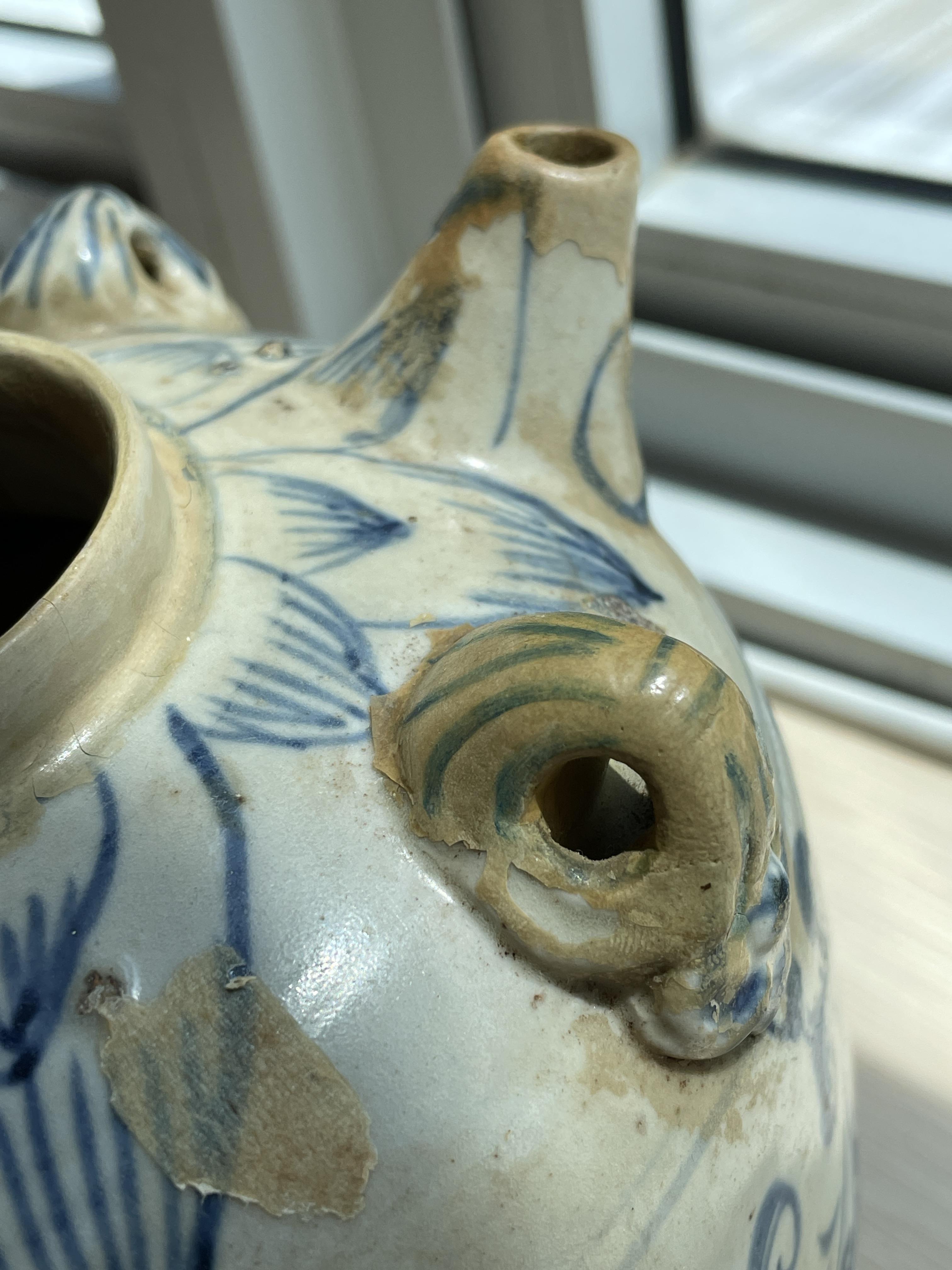 A VIETNAMESE BLUE AND WHITE WINE JAR - Image 7 of 13