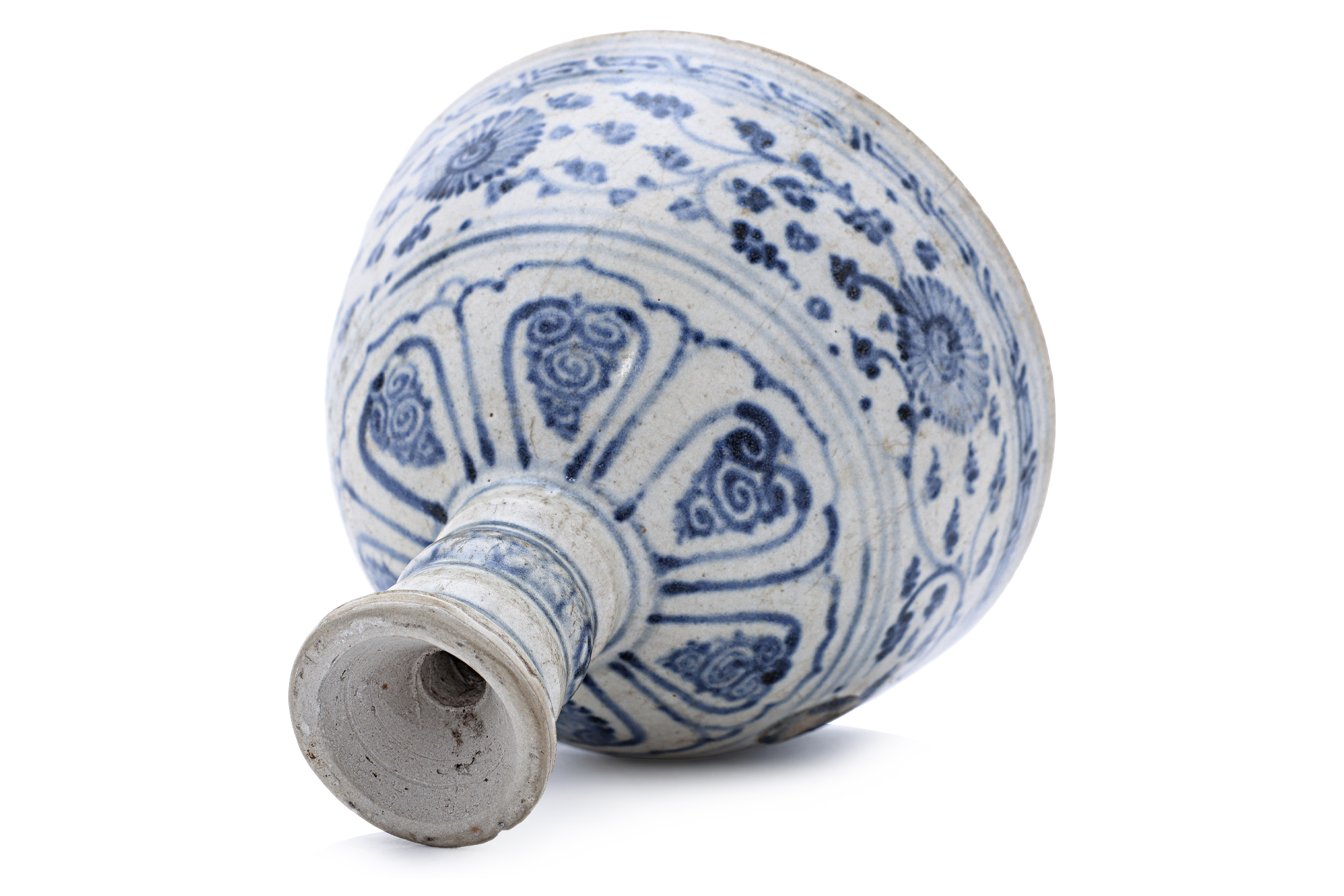 A VIETNAMESE BLUE AND WHITE STEM CUP - Image 4 of 4