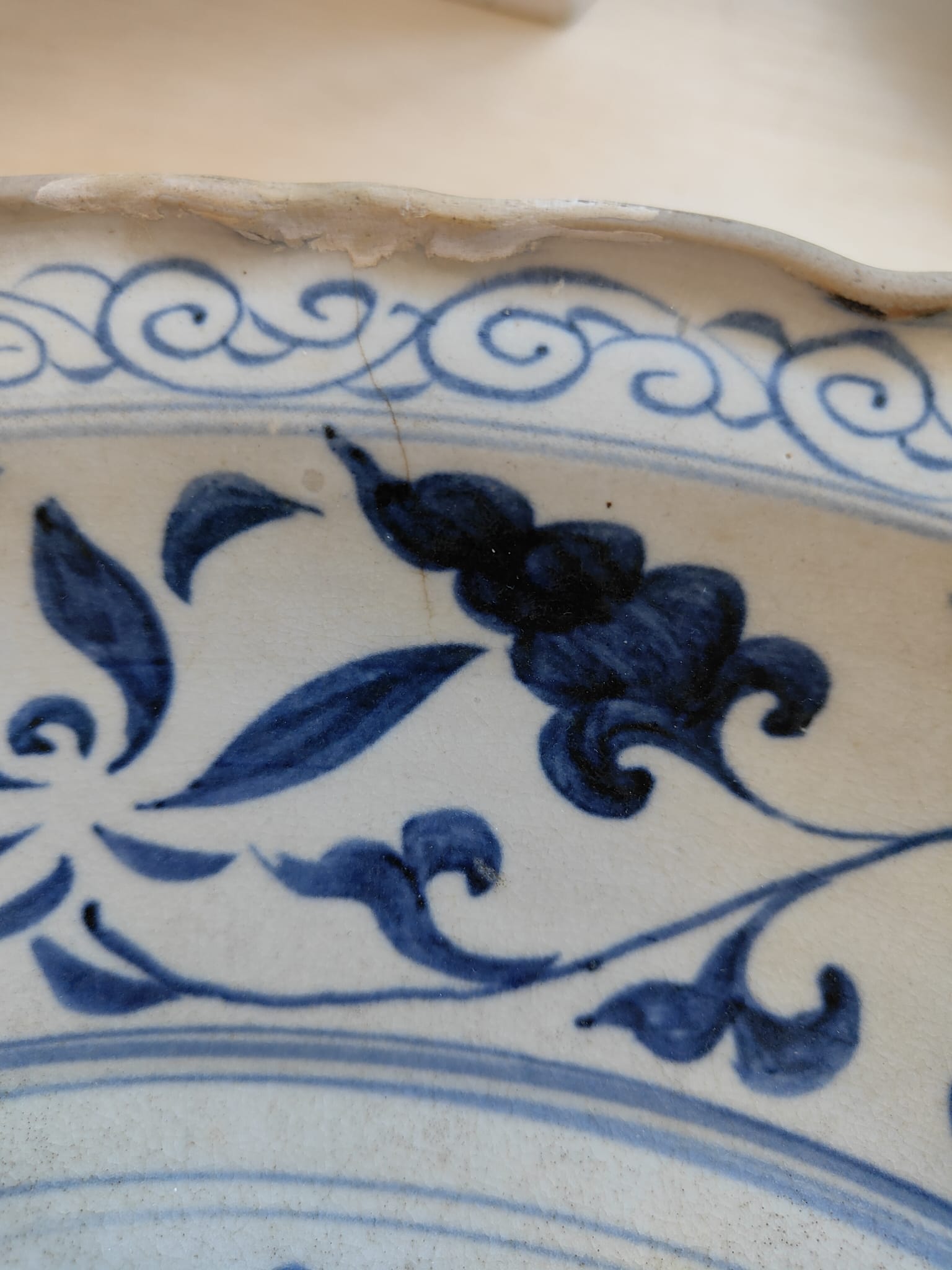 A LARGE VIETNAMESE BLUE AND WHITE FISH DISH - Image 9 of 12